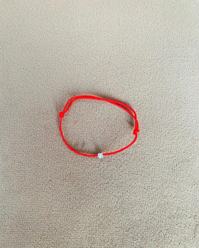 Bratara cu snur si cristal Swarovsky pentru copil