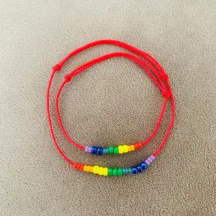 Set Brățări Bucuria- Mama și Fiică | Mărgele Miyuki Colorate, Șnur Reglabil Roșu