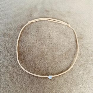 Bratara cu snur si cristal swarovski
