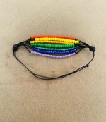 Brățară cu Snur Reglabil 🌈 Totul Va Fi Bine! | Mărgele Miyuki Curcubeu