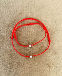Set 2 Brățări Handmade Mama și Fiică cu Cristal Swarovski Autentic și Șnur Roșu Reglabil