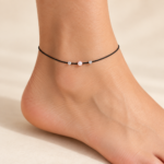 Brățară de Gleznă Handmade cu Perlă Roz Swarovski și Cristale Swarovski – Feminitate la Picior