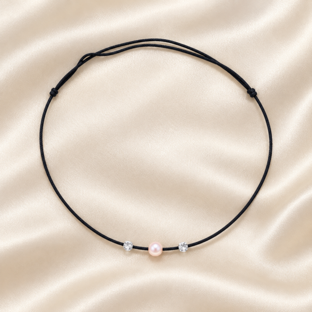 Brățară de Gleznă Handmade cu Perlă Roz Swarovski și Cristale Swarovski – Feminitate la Picior