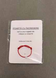Inel Elegant cu Șnur Reglabil și Cristal Swarovski