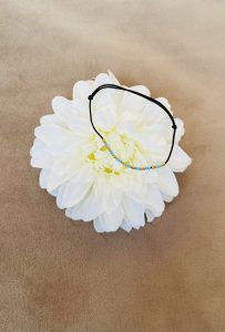 Brățară Handmade „Soare și Cer" cu Mărgele Miyuki Albastre și Aurii Placate Aur pe Șnur Negru Reglabil
