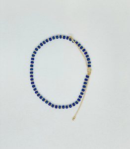 Brățară Handmade cu Mărgele Miyuki Albastre Placate cu Aur 24K pe Șnur Reglabil – Seninătate și Rafinament