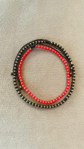 Bratara cu snur reglabil pentru cuplu cu margele Miyuki placate cu aur de 24k