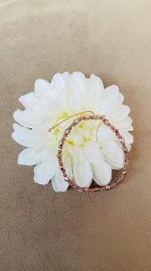 Brățară Handmade cu Pietre Magic Crystal Pecan Plum, Miyuki Mov și Aur 24K pe Șnur Bej Reglabil