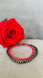 Bratara cu snur reglabil pentru cuplu cu margele Miyuki placate cu aur de 24k