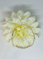 Bratara cu snur, perle roz si cristal swarovsky,margele Miyuki placate cu aur de 24kt Bratara cu snur, perle roz si cristal swarovsky,margele Miyuki placate cu aur de 24kt