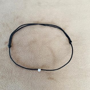 Bratara cu snur reglabil pentru cuplu cu cristal swarovsky