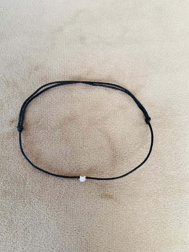 Bratara cu snur reglabil pentru cuplu cu cristal swarovsky