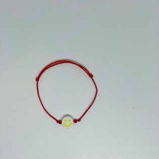 Bratara cu snur pentru copii cu zambet si snur rosu