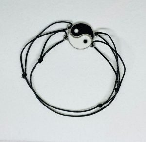 Set bratari cu snur pentru cuplu YIN&YANG