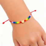 Brățară Handmade pentru Copii „Bucuria Inimii" pe Șnur Reglabil – Veselia Purtată la Mânuță