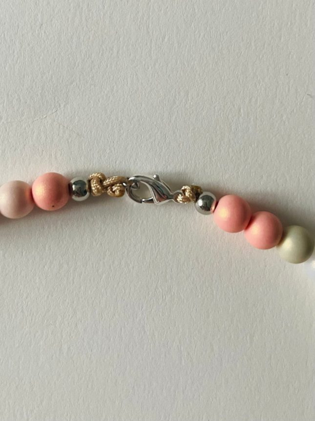 Colier Handmade „Bomboane De Perle&Quot; Din Perle Colorate Din Lemn Cu Inchizătoare Aur 18K – Jucăuș Și Adorabil 2 Colier Bomboane