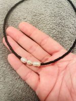 Colier Elegant cu Mărgele Negre Miuky și Perle cultura - Ediție Limitată