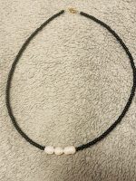 Colier Elegant cu Mărgele Negre Miuky și Perle cultura - Ediție Limitată