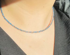 Colier elegant cu mărgele Delica și închizătoare placată cu aur