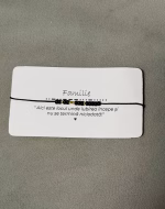 Brățară reglabilă pe șnur negru cu mesaj în cod Morse: Familie