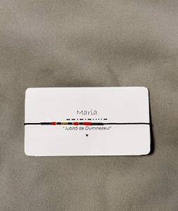 Brățară Handmade Cod Morse „Maria" cu Mărgele Miyuki Aurii și Negre pe Șnur Reglabil – Numele ei în Cod Secret Brățară Handmade Cod Morse „Maria" cu Mărgele Miyuki Aurii și Negre pe Șnur Reglabil – Numele ei în Cod Secret