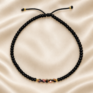 Brățară Handmade Aurora cu Șnur Reglabil și Pandantiv Placat cu Aur 24K – Lumina Nordului la Mână