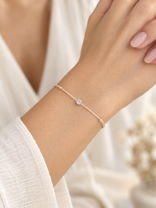 Bratara cu snur si cristal swarovski
