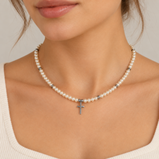 Colier Handmade „Perlă Divină" – Eleganță Clasică și Feminitate Autentică