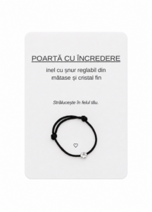 Inel Elegant cu Șnur Reglabil și Cristal Swarovski