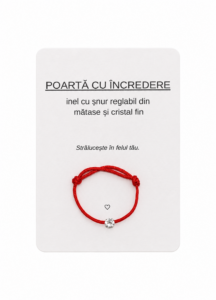 Inel Elegant cu Șnur Reglabil și Cristal Swarovski